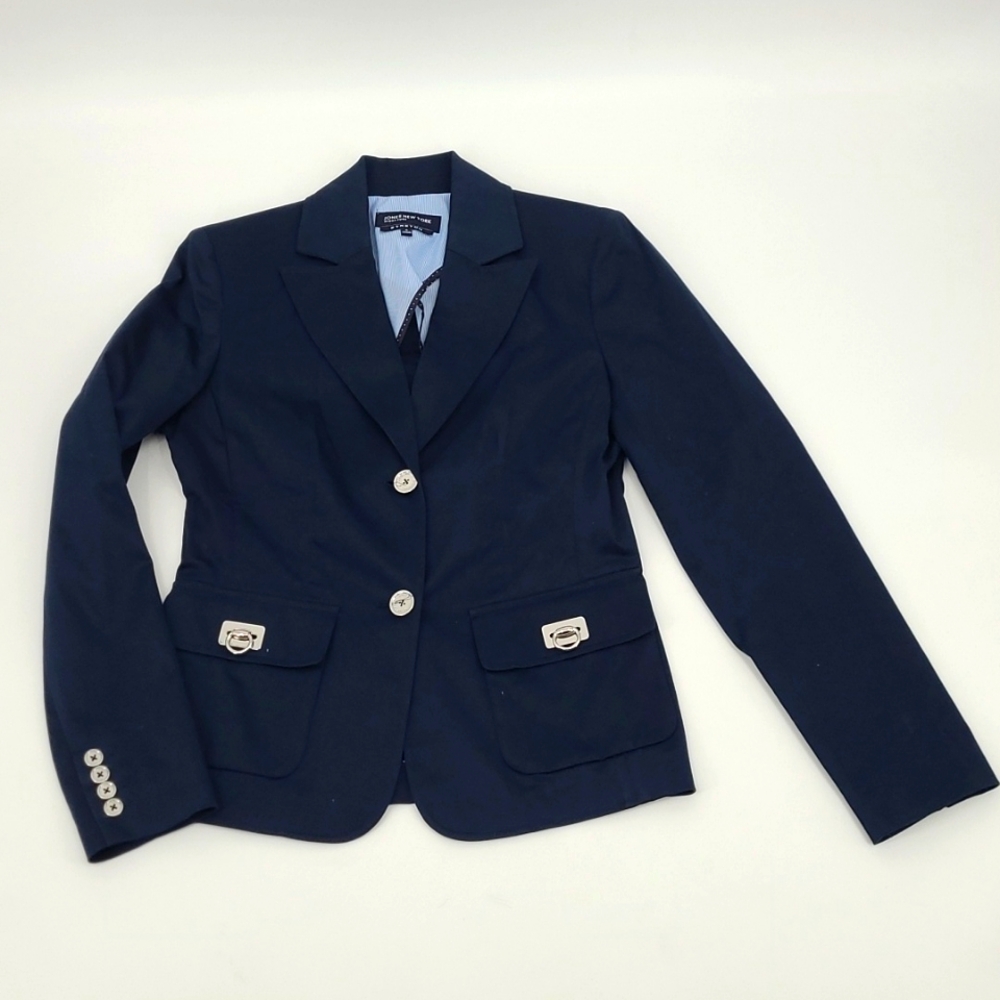 Jones New York Signature Stretch Navy Suit Jacket Women's Size 4
